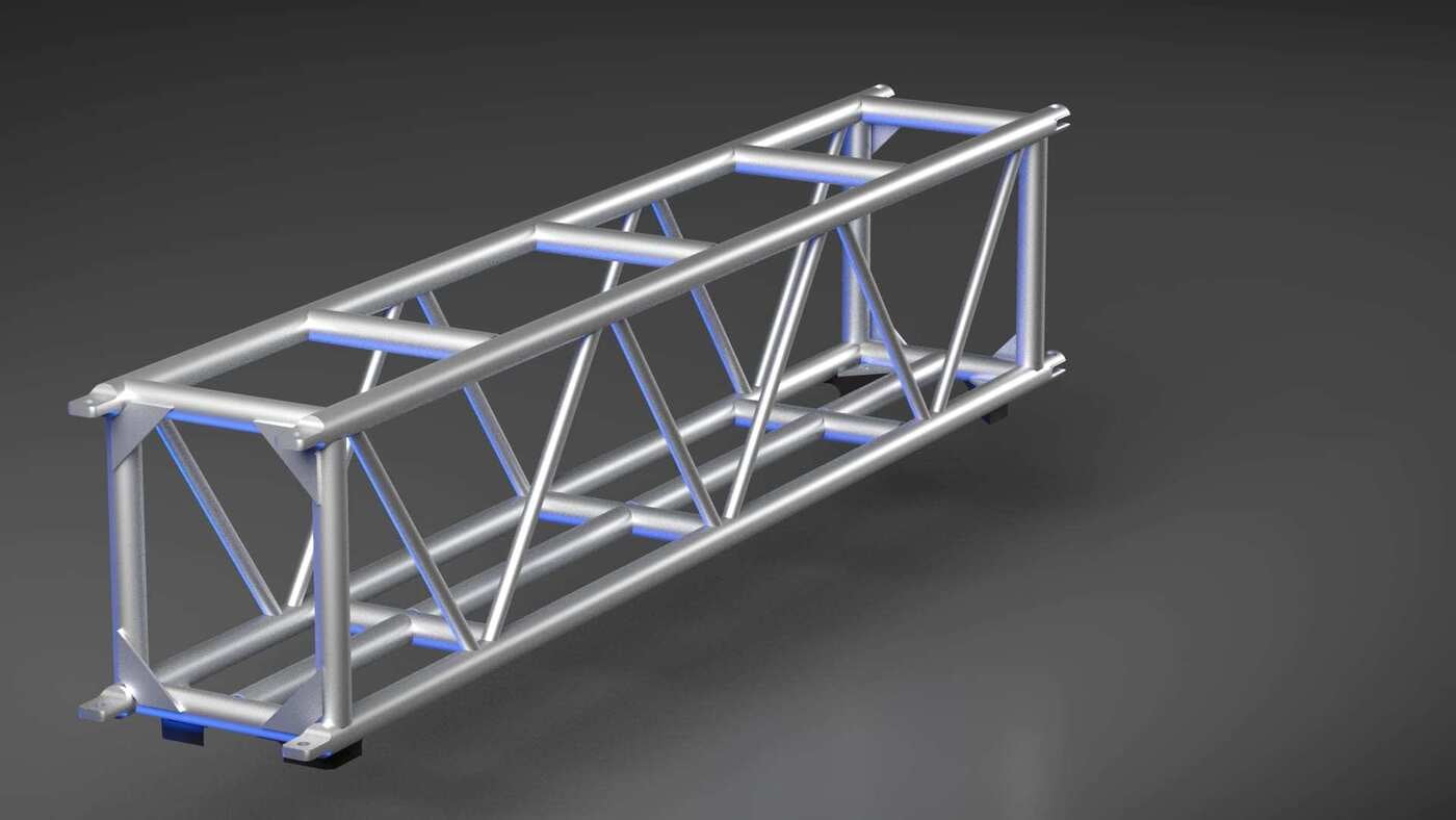 Tyler Centerline Box Truss 16" x 20" - 2.44m (Black)